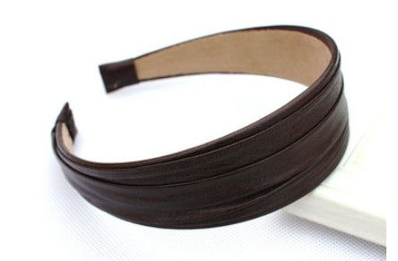 Wide Brim Leather Hair Headband