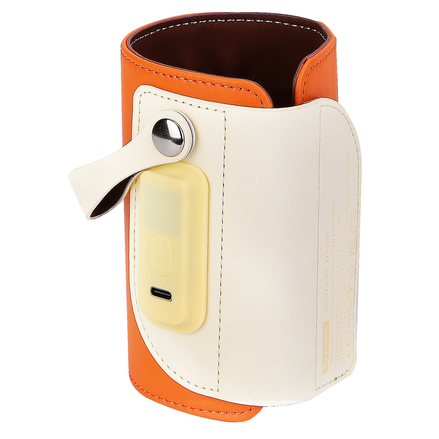 Portable Baby Milk Warmer with 5 Temperature Settings - Orange
