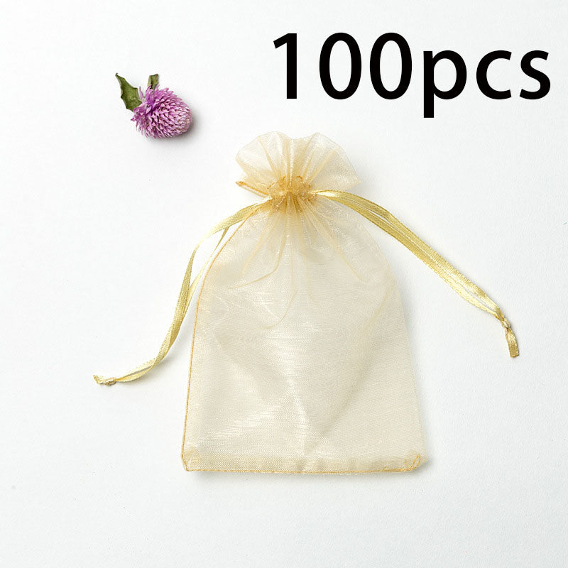 Jewelry Gift Bags 100PCS Drawstring Mesh Bags for Packaging and Storage