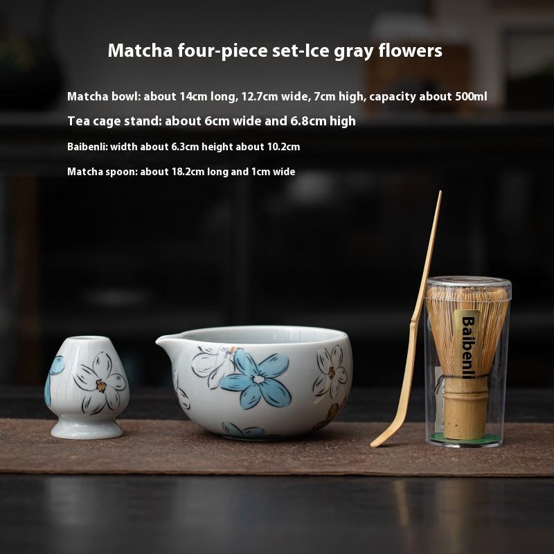 Japanese Tea Ceremony Set with Matcha Bowls & Whisks - Multiple Colors