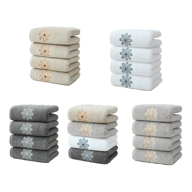 Cotton Household Towel Set - All Colors & Sizes, Soft Absorbent Cotton