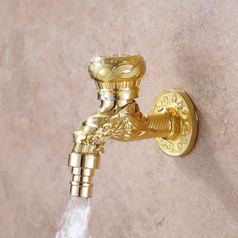 Antique Zinc Alloy Wall-Mounted Faucet for Home & Garden