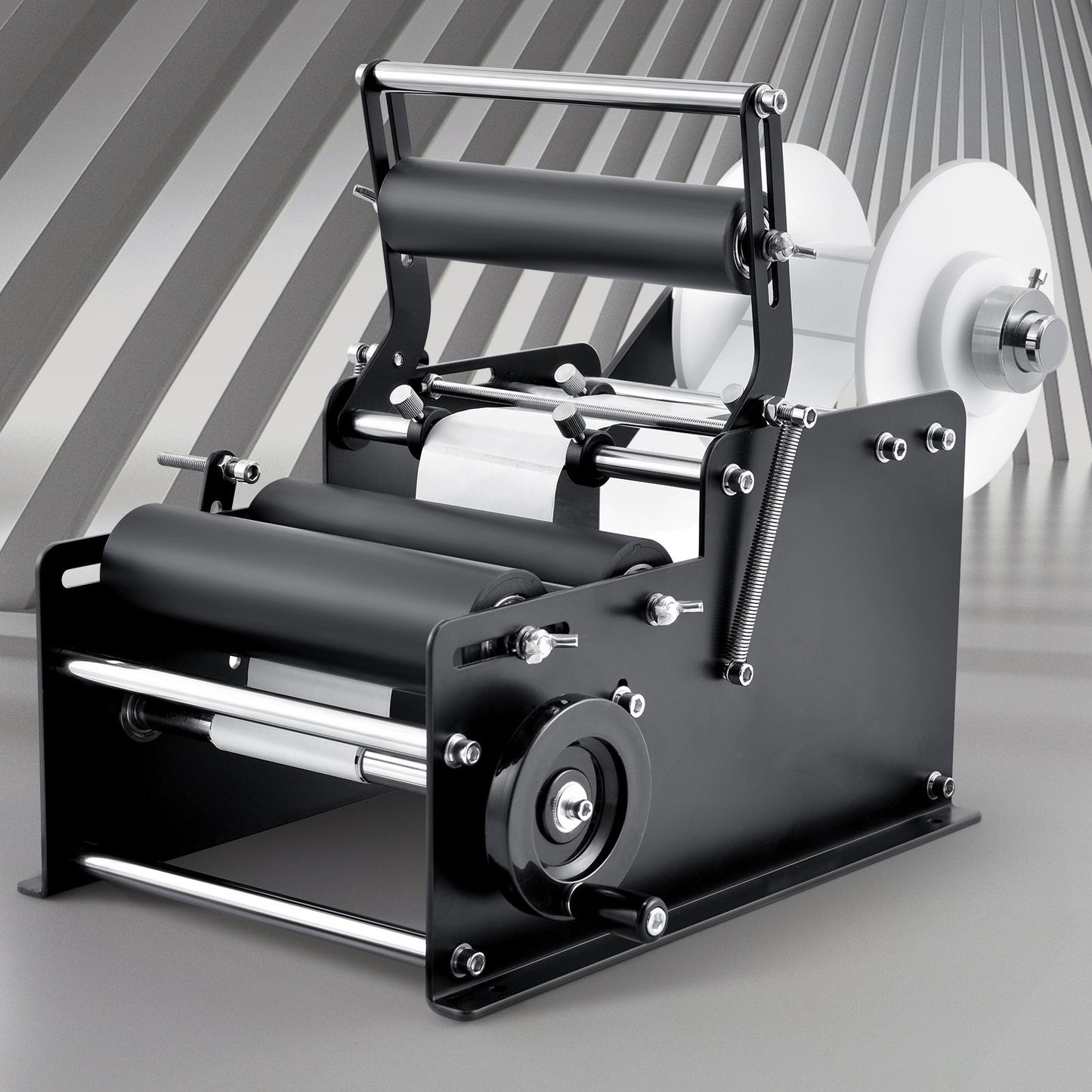 Manual Round Bottle Labeling Machine - Adjustable, Fast Application for 0.78-4.72 Inch Bottles