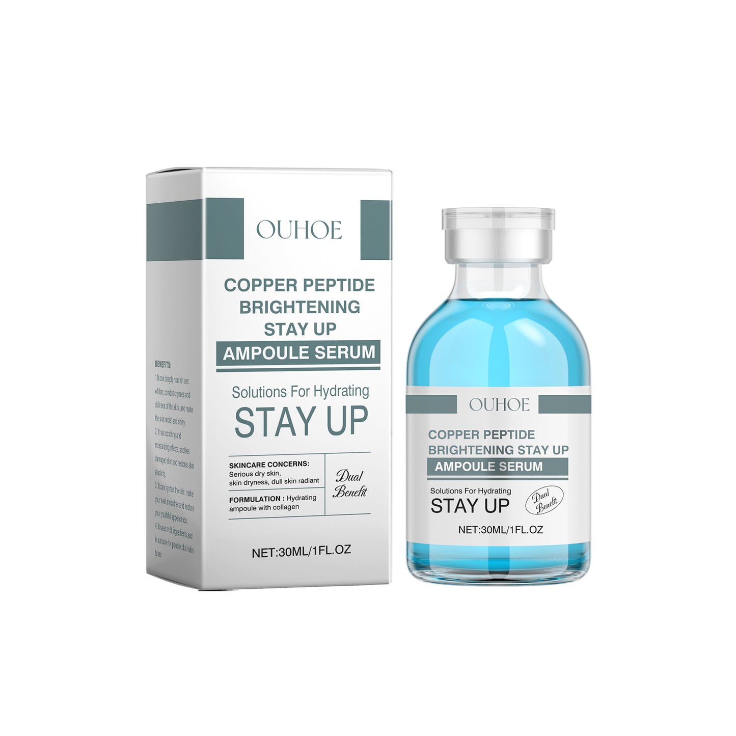 Hyaluronic Acid Hydrating Facial Ampoule - Anti-Aging Skin Repair Serum