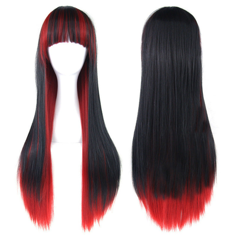 Colorful Synthetic Wig for Dance Parties - Long Curly Cosplay Hair