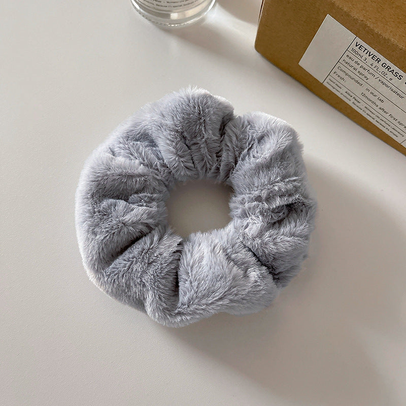 Cute Plush Elastic Hair Scrunchie - Soft Large Intestine Style Hair Band