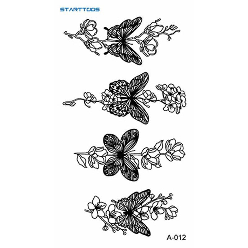 Semi-Permanent Tattoo Sticker Set for Nail Art - Multiple Patterns & Sizes