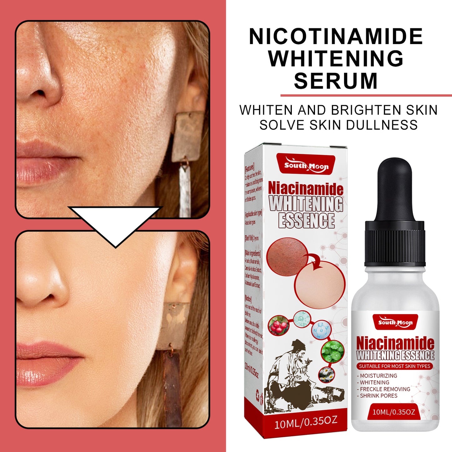 Nicotinamide Facial Essence Serum - Hydrating and Brightening Skin Care