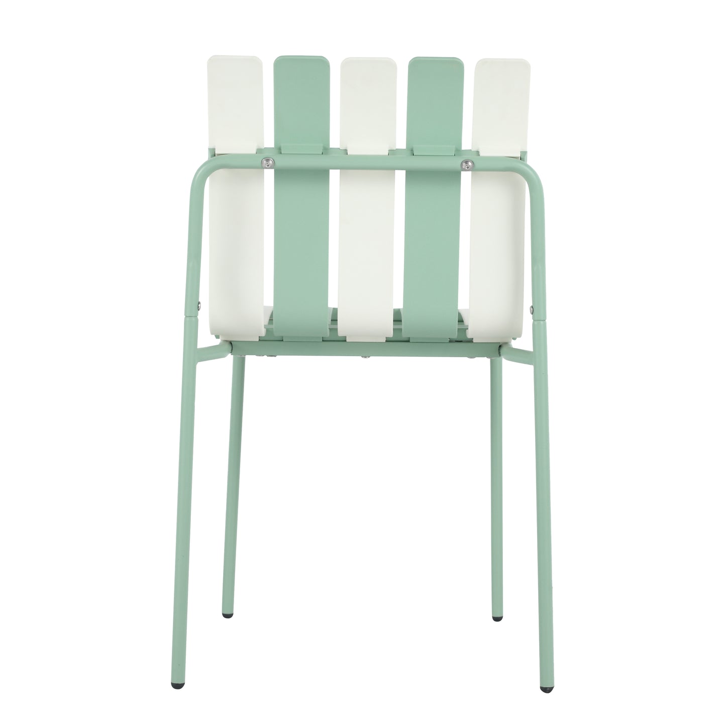 Modern Striped Color Block Dining Chairs - 4-Pack, Waterproof PP & Metal, Indoor/Outdoor Seating