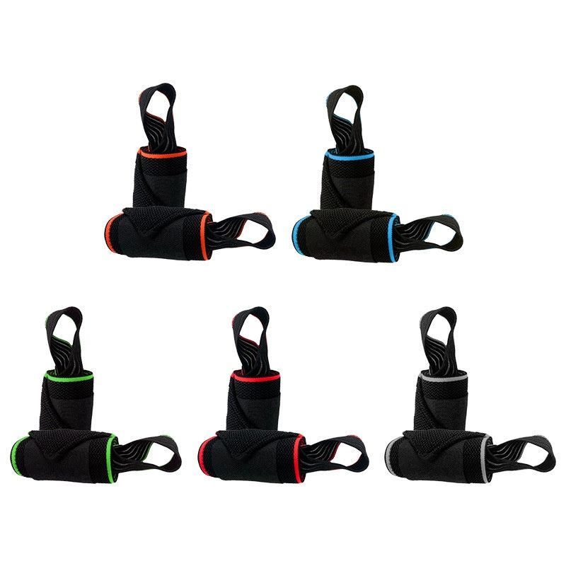 Elastic Nylon-Wrapped Fitness Wrist Strap - Support & Compression for Workout