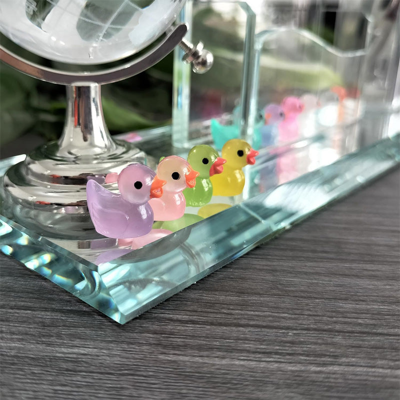 50 Pcs Mini Luminous Resin Ducks - Glow in the Dark Garden Decor