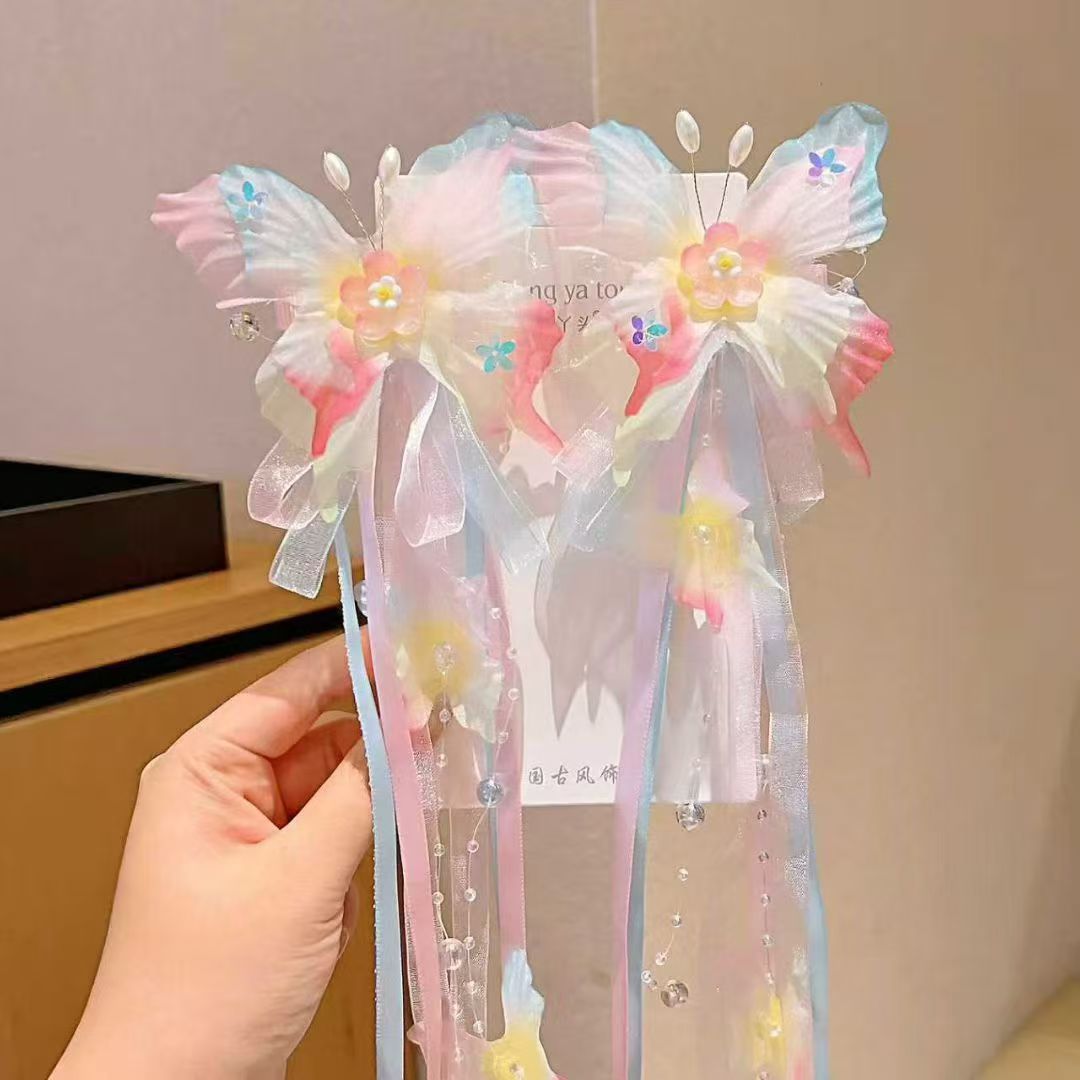 Large Butterfly Hair Clip Silk Flower Hair Accessory for Women