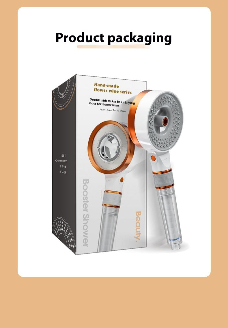 Double-Sided Skin Care Shower Head High-Pressure Bath Nozzle
