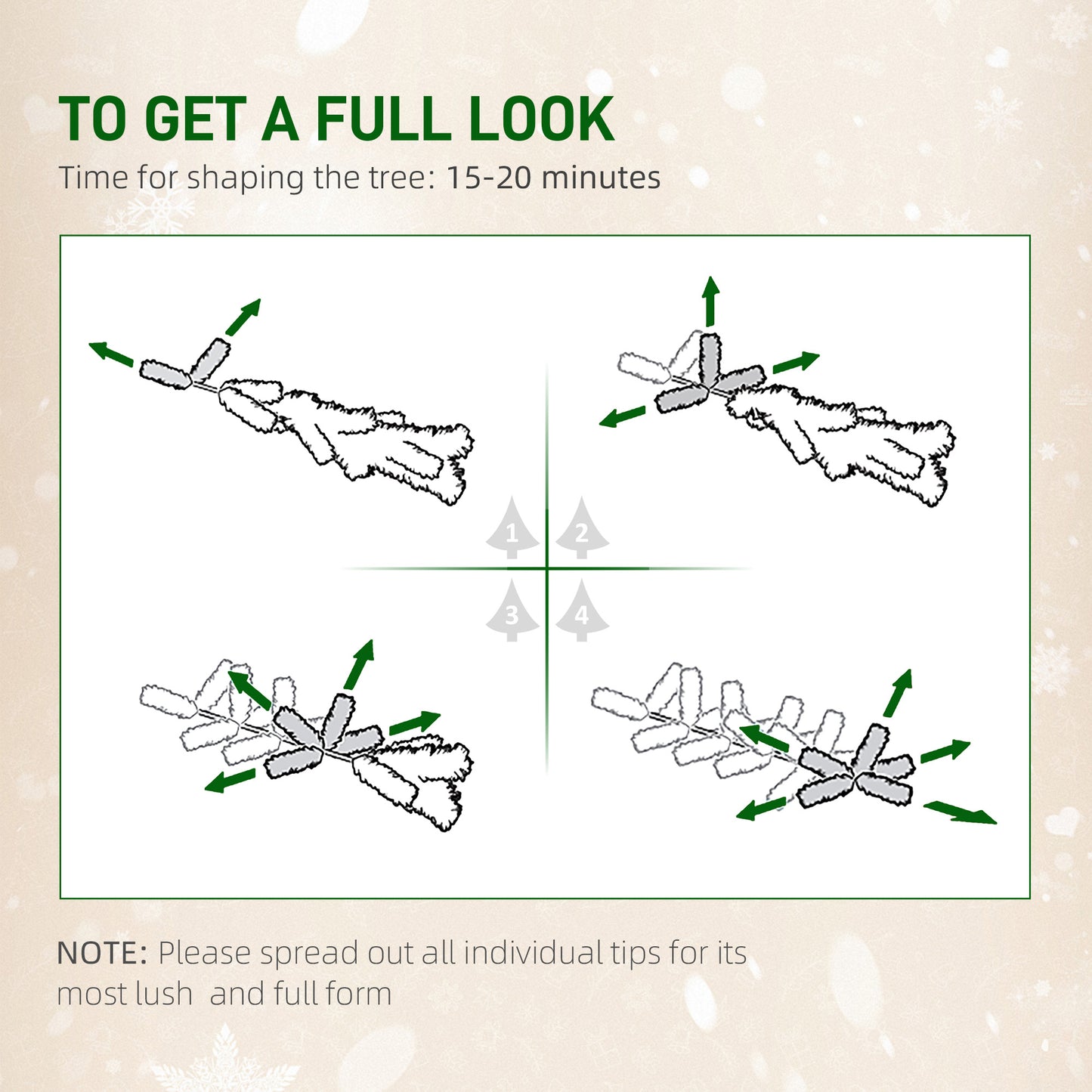 6ft Pre-Lit Snow-Flocked Slim Artificial Christmas Tree - Green