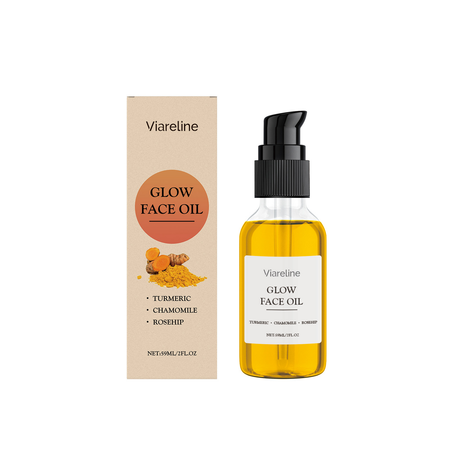 Turmeric Facial Essential Oil - Hydrating & Moisturizing Face Serum - 59ml