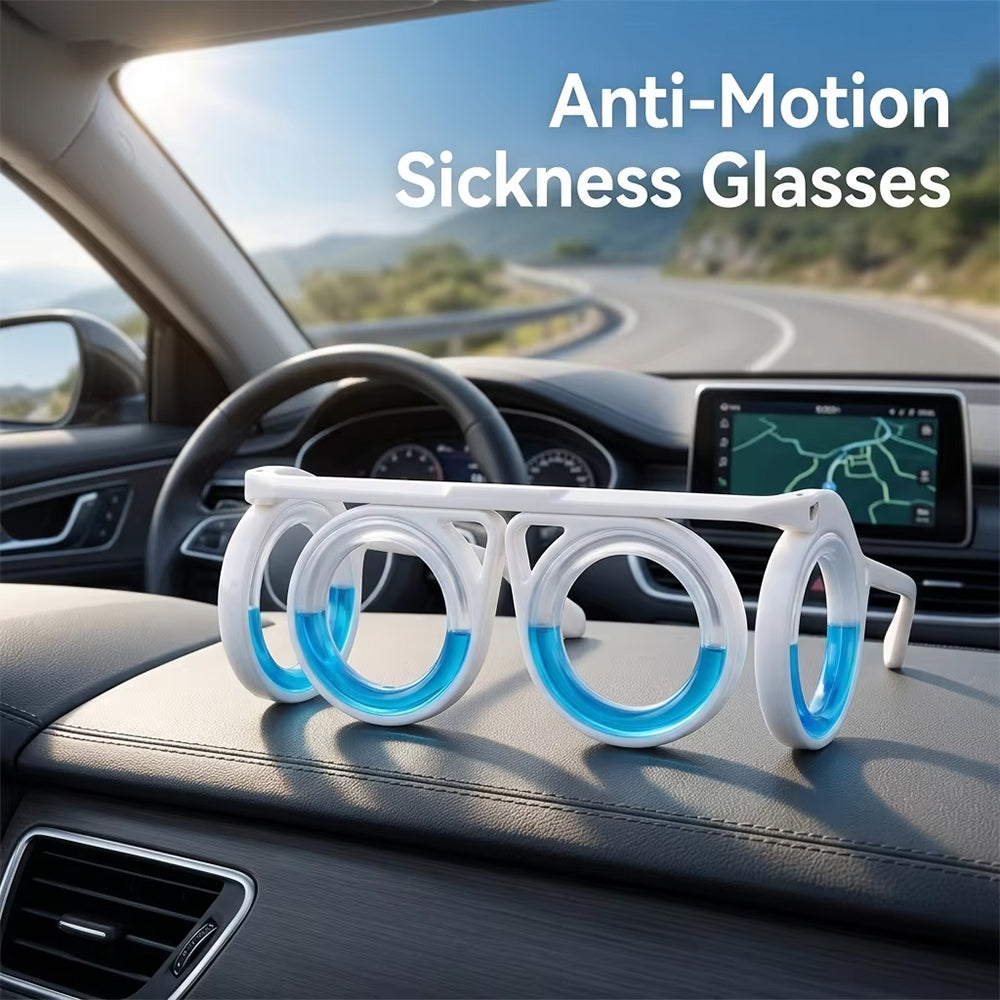 Anti-Motion Sickness Glasses - Travel Nausea Relief for Car, Sea & Air