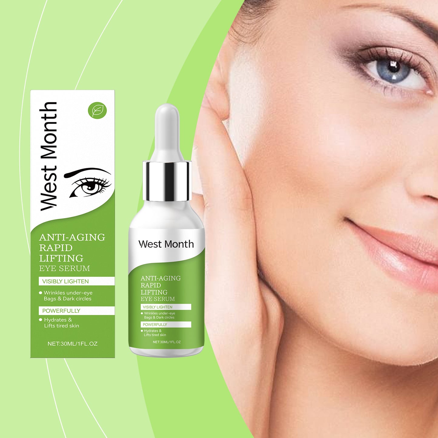 Hydrating Eye Serum with Collagen & Hyaluronic Acid - 30ml Anti-Aging Formula