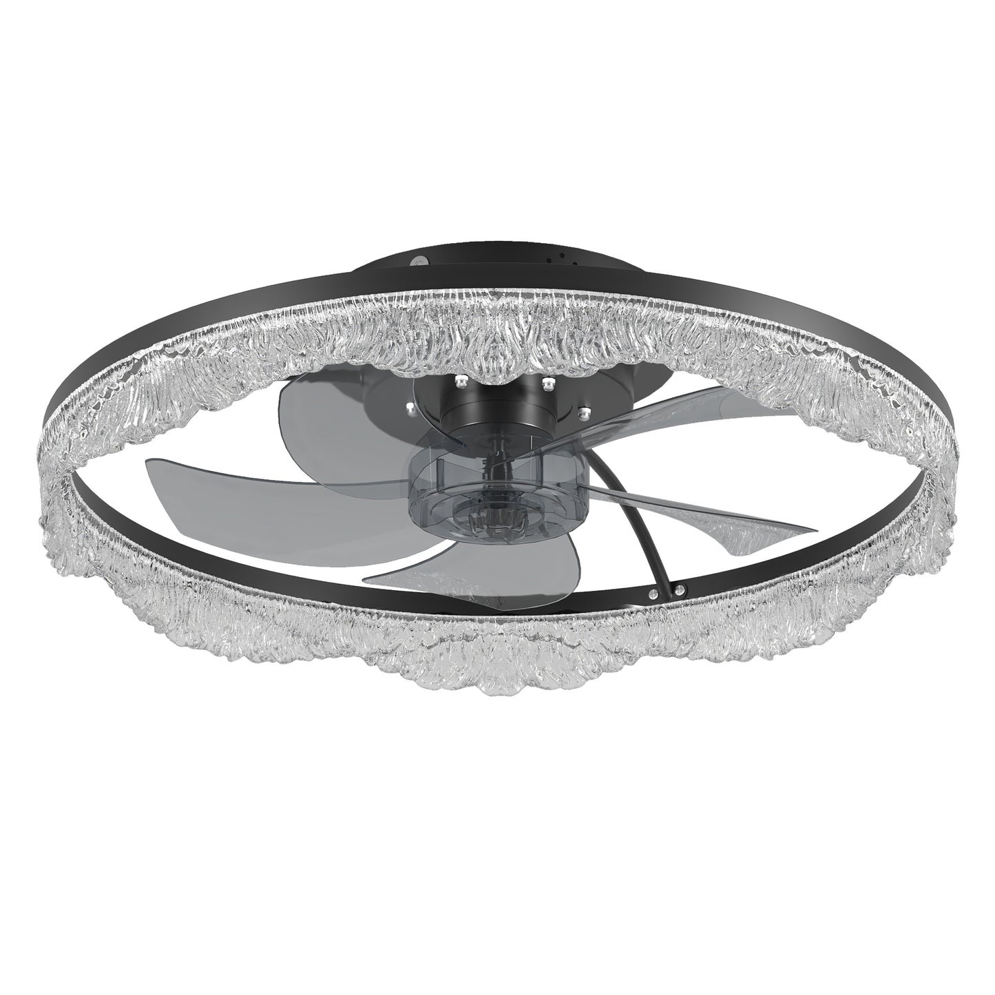Modern LED Ceiling Fan Light with Remote Control & Dimmable Light