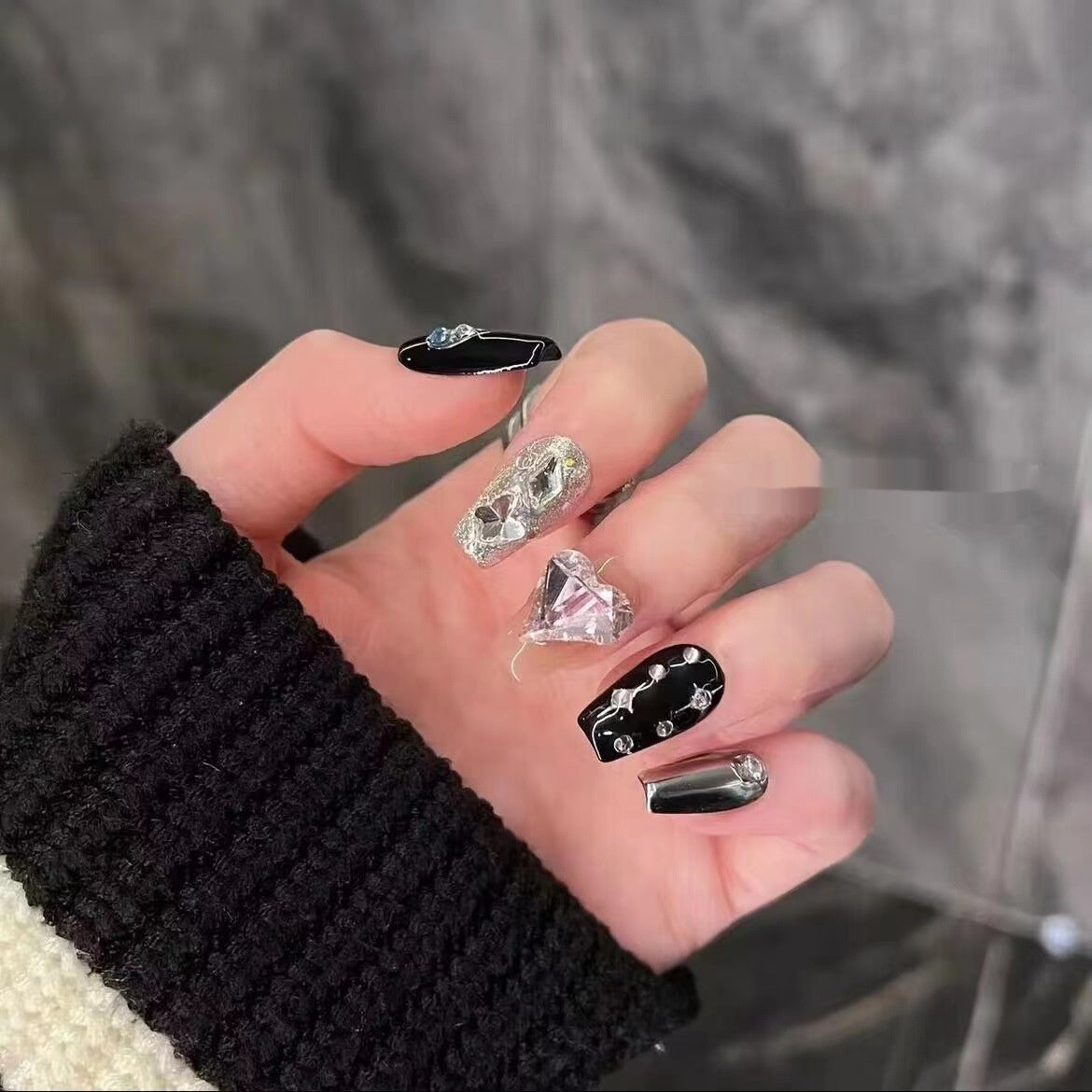 Fake Nail Stickers with Armor Classic Nail Tips for Nail Art and Manicure