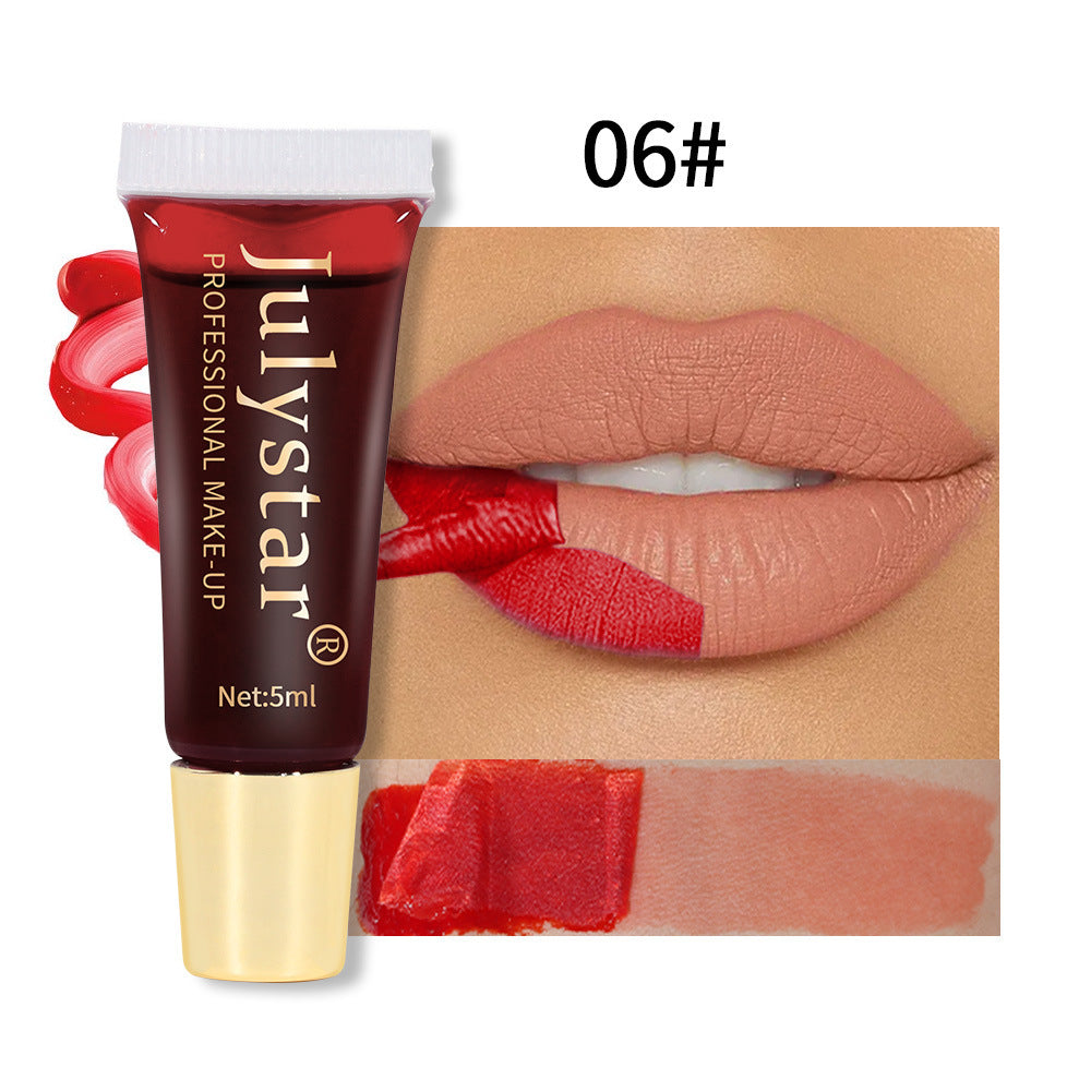 Matte Peel-Off Lip Stain - Long-Lasting Waterproof Lip Tattoo Tint