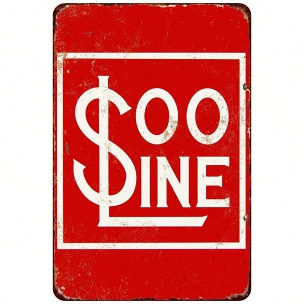 Soo Line Railroad Vintage Metal Sign - 8x12 Inches