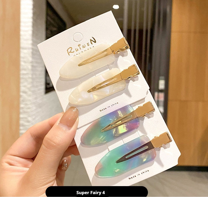 Women's Seamless Hair Barrettes - Acetate Fashion Hair Accessories 4 Pack