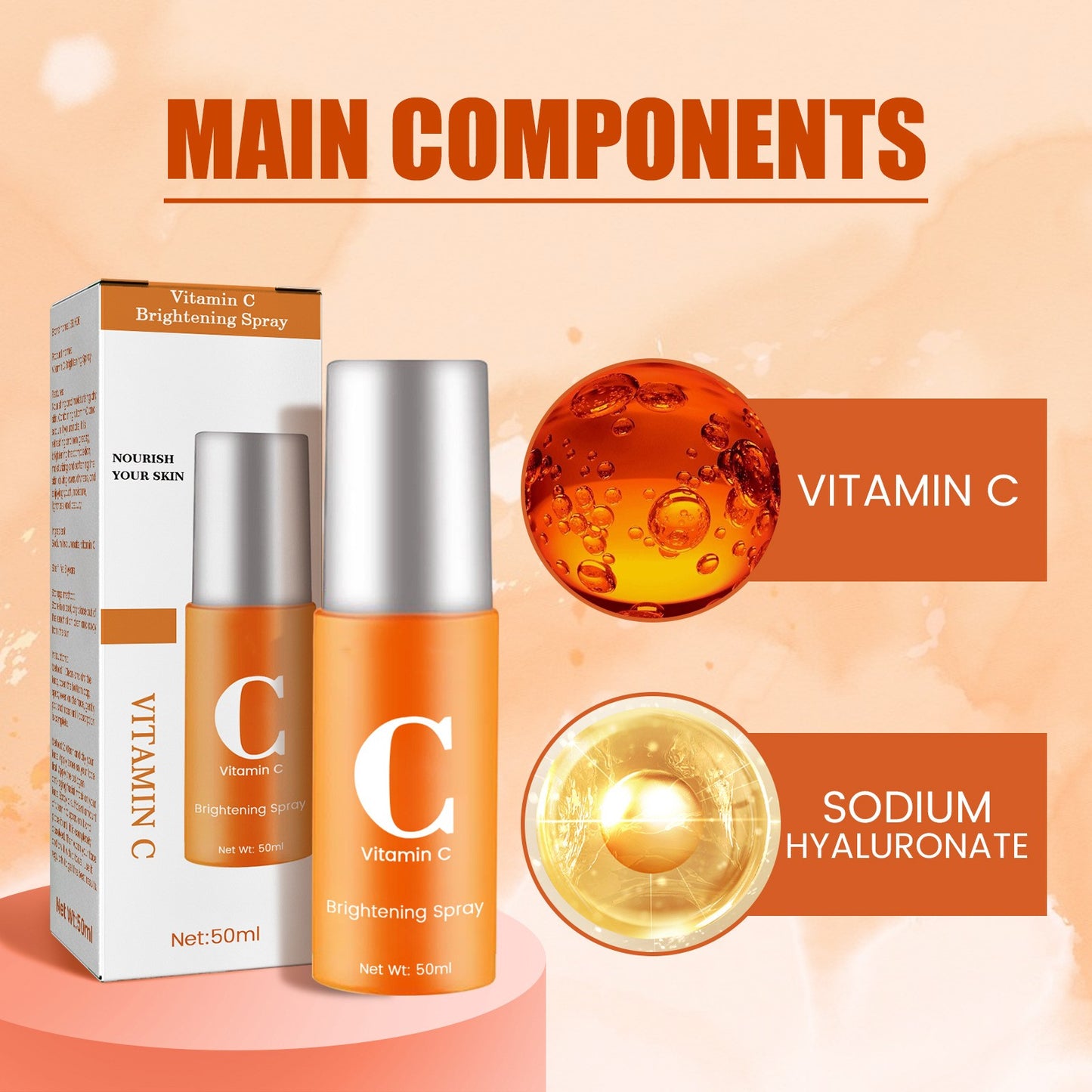 Vitamin C Moisturizing Facial Spray - Hydrating Skin Care Mist 50ml
