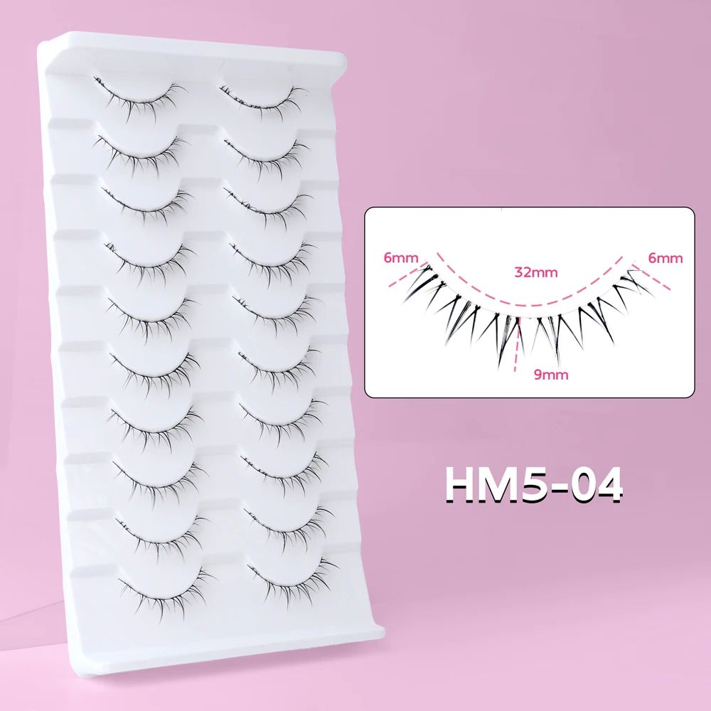 10 Pairs Stylish False Eyelashes - Manga Lowe Eye Makeup Lashes