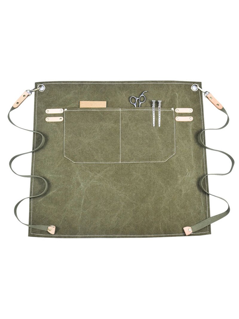 Canvas Half Apron for Baking and Cafe Work