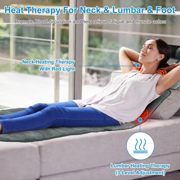 Full Body Electric Massage Mat with Heat and Vibration Therapy