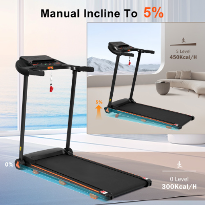 Folding Treadmill for Home - 2.5HP, Bluetooth Speaker, 300lbs Capacity