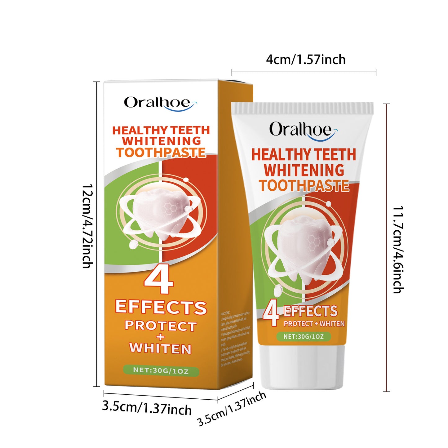 Whitening and Anti-Moth Toothpaste 30g - Oral Care for Bright Teeth