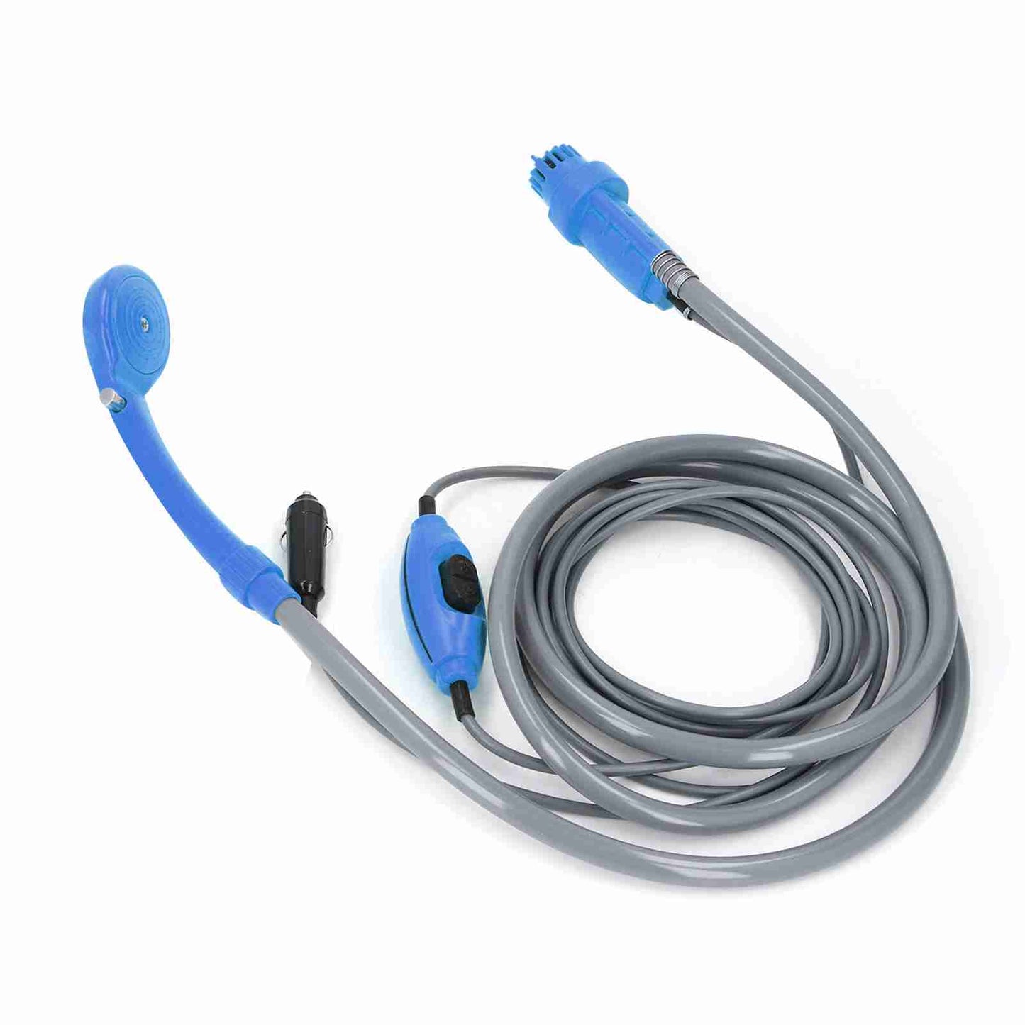 Portable Electric Vehicle Shower Kit 36W with Adjustable Water Flow for Camping and Car Washing - Blue
