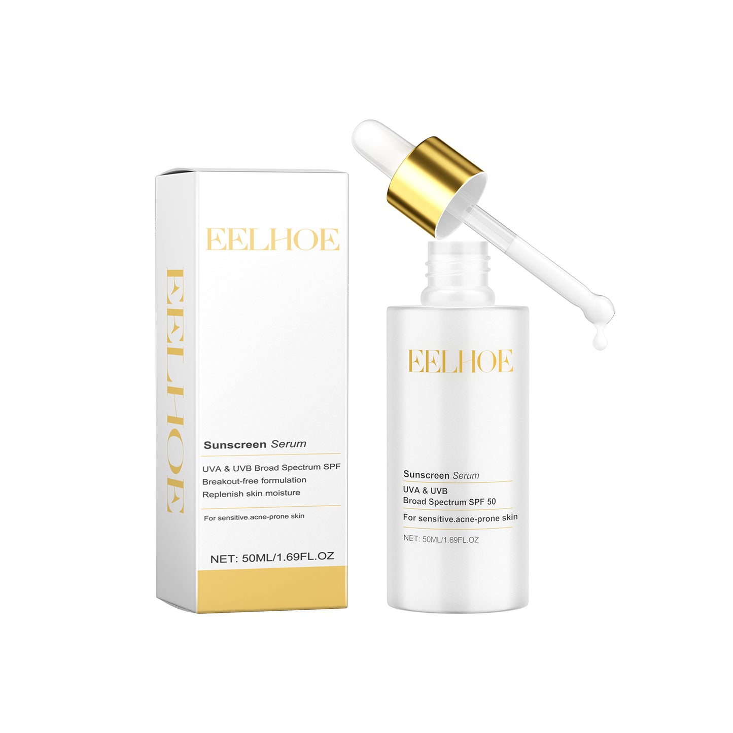 Sunscreen Serum with Hyaluronic Acid & Niacinamide - 50ml Hydrating Formula