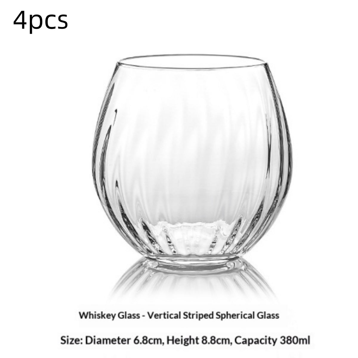Lead-Free Glass Whiskey Shot Glass - Modern Minimalist Drinkware