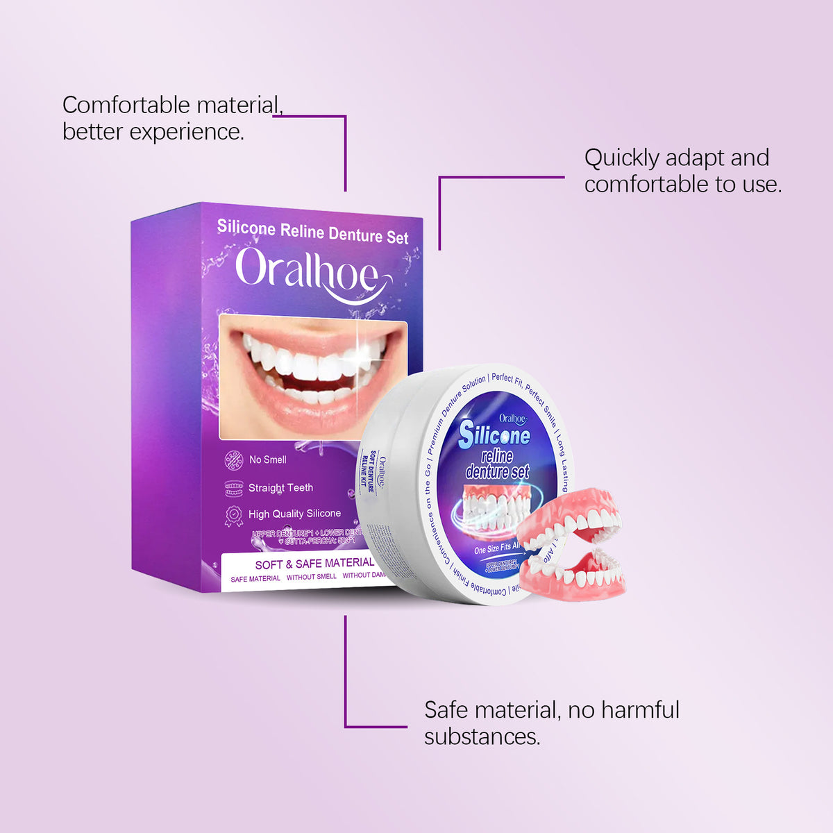 Modified Suit Beauty Teeth Seam Natural Smile Comfortable Dentures