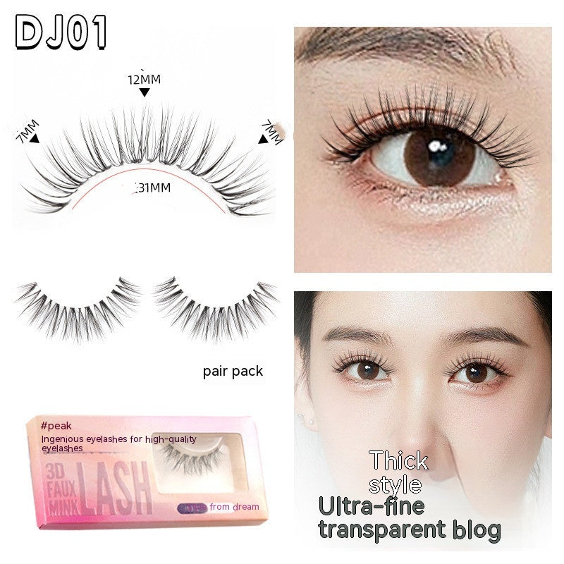 Natural False Eyelashes with Sheer Root - Assorted Styles & Packaging Options