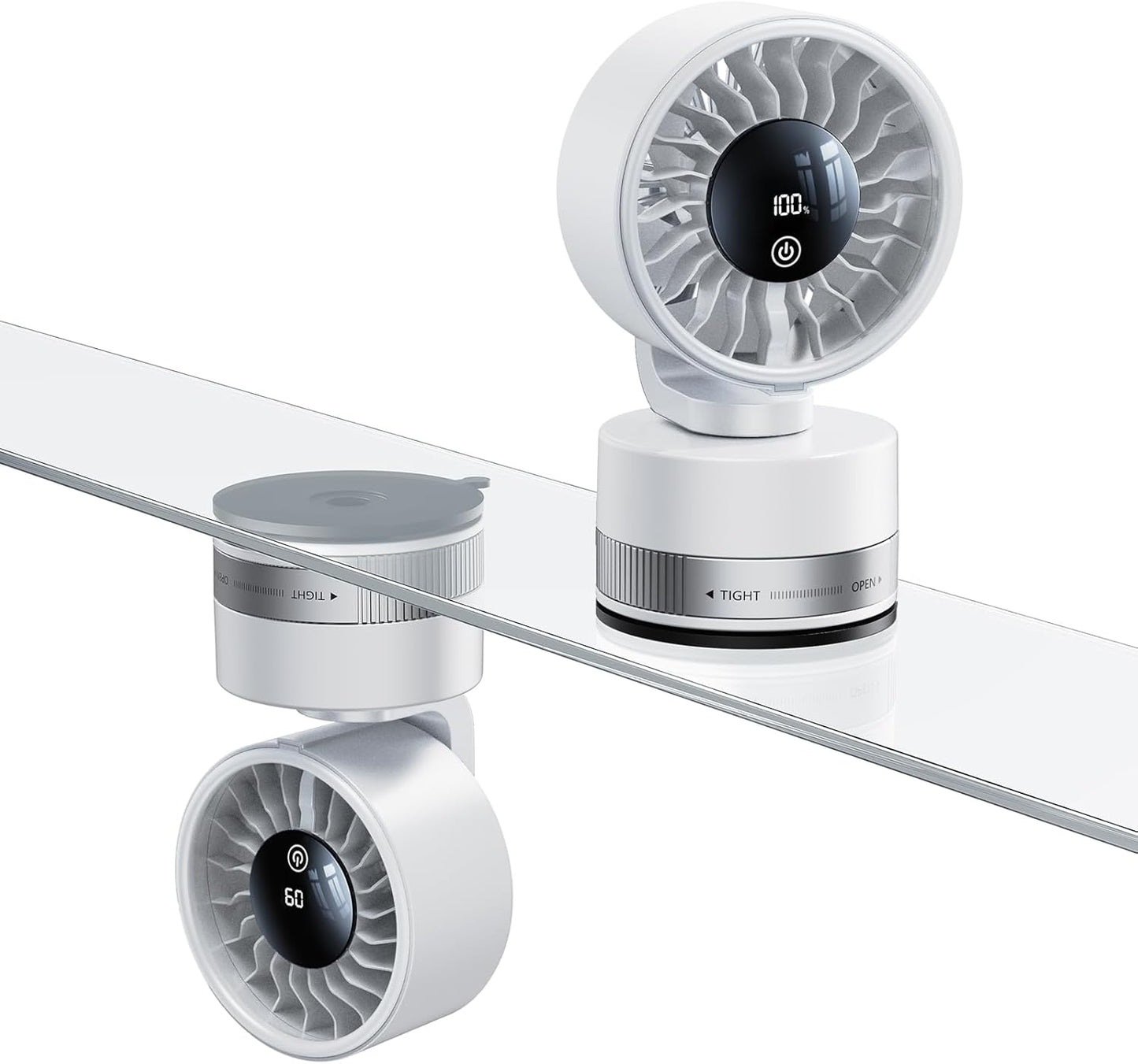 Rechargeable 4000mAh Portable Fan with Adjustable Speed & LED Display