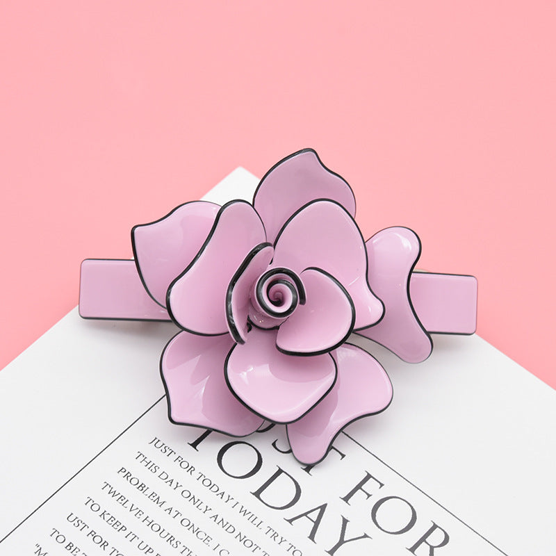 Women's Summer Cute Camellia Hair Barrettes for Hair Accessories