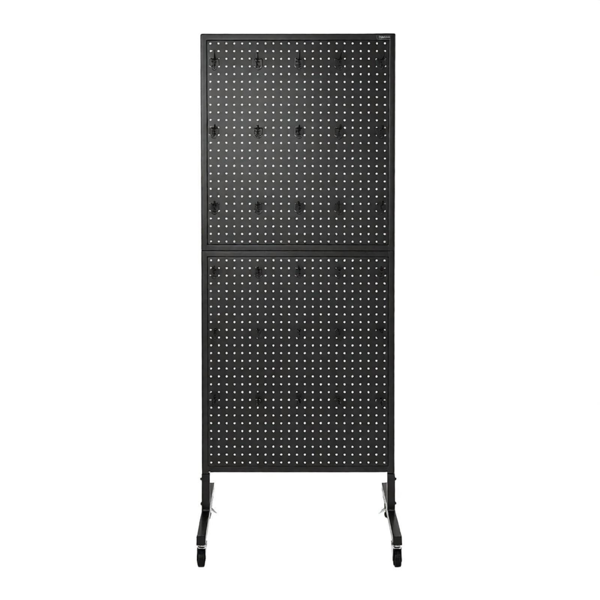 Standing Pegboard Display Stand with 30 Hooks for Grocery & Jewelry Shops - 23.6x63 Inches