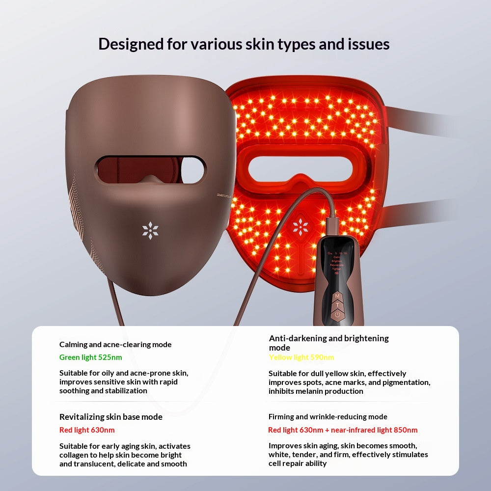 Photon Skin Rejuvenation Device Silicone Beauty Mask for Anti-Aging & Acne