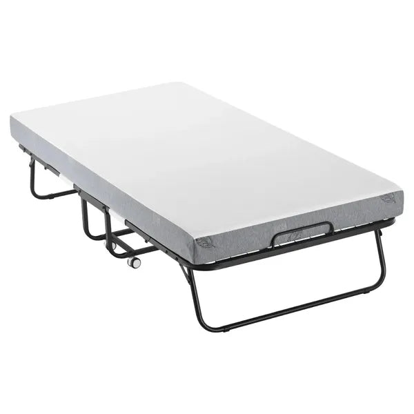 Portable Folding Bed with High-Density Foam Mattress