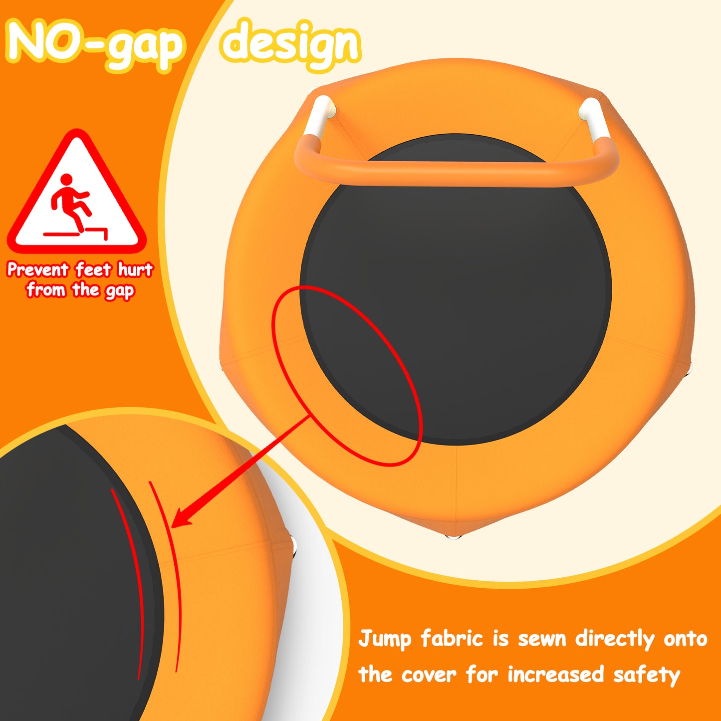 28-Inch Toddler Trampoline with Handle - Indoor & Outdoor Fun
