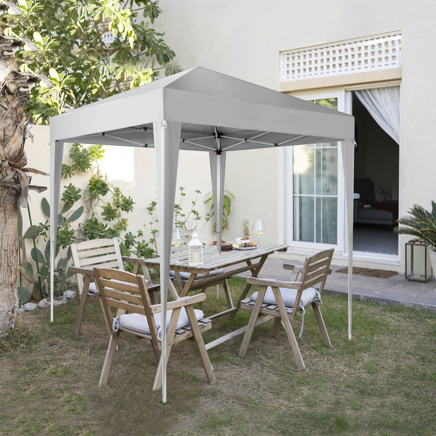 6.5x6.5ft Portable Outdoor Canopy Tent - White