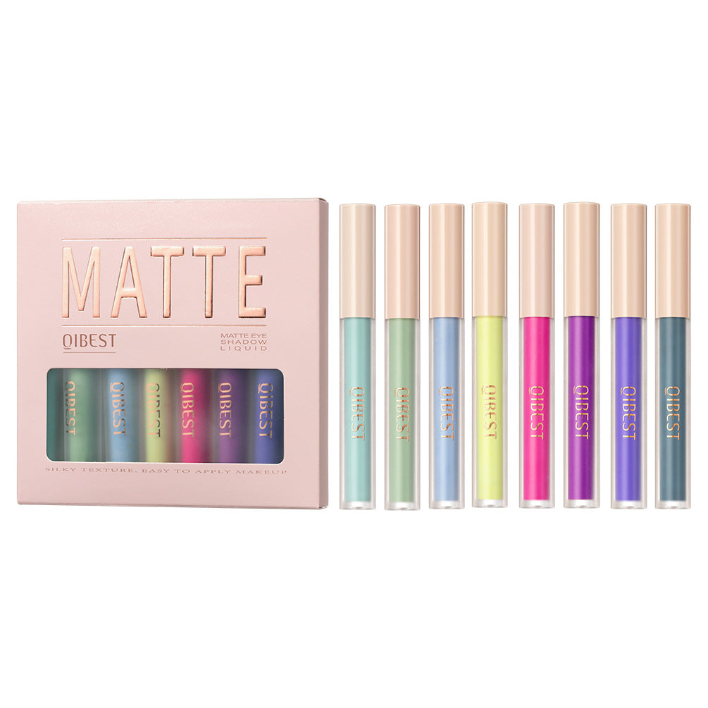 Matte Liquid Eyeshadow Set - Vegan, Waterproof, 8 Shades for Eye Makeup
