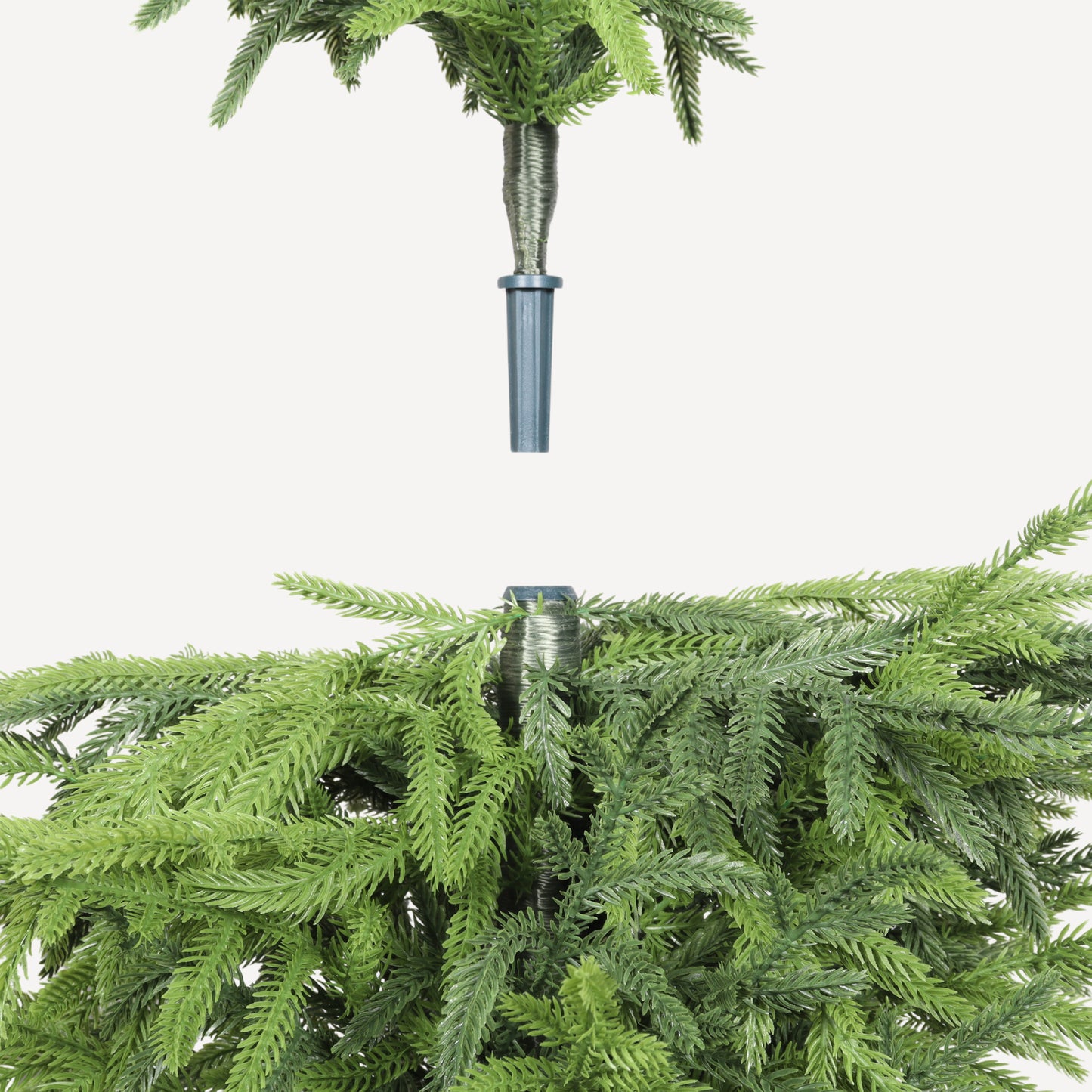 4' Artificial Pine Tree - Real Touch in Black Plastic Pot, 2pc Set