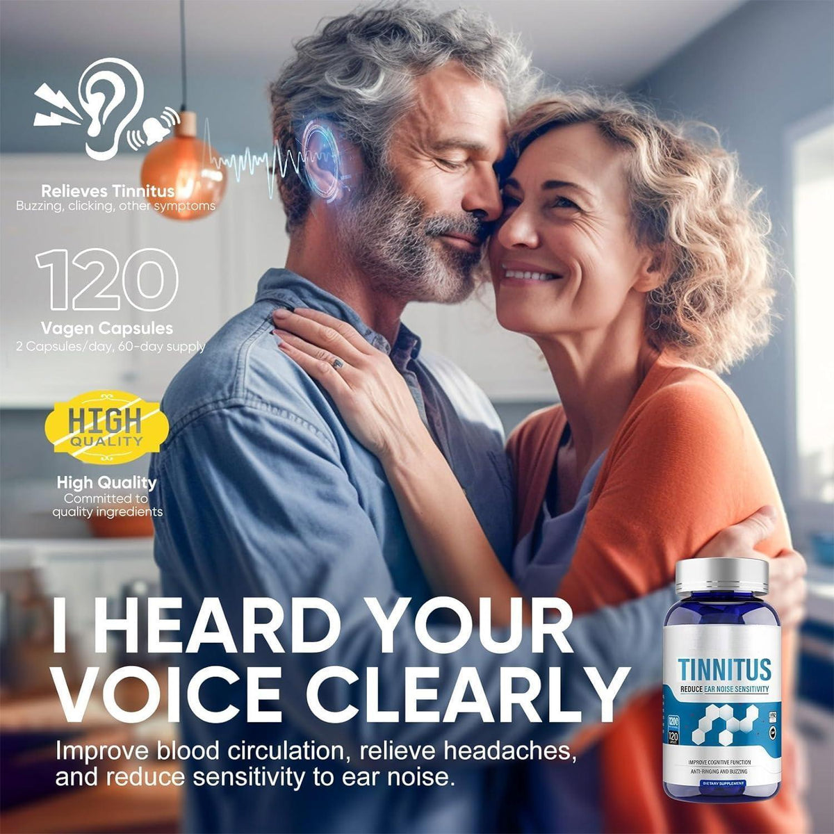 Tinnitus Relief Supplement Capsules 120-Count