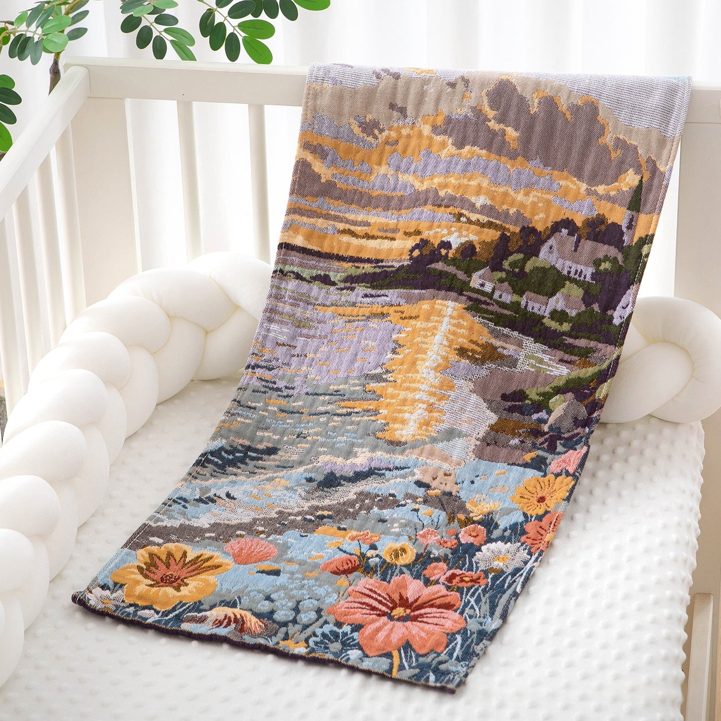 Washed Cotton Towel - Soft Gauze Fabric for Home Use - Multiple Styles & Sizes