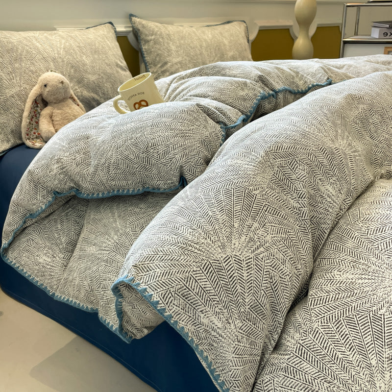 Thickened Cotton Duvet Cover Set for Fall and Winter - Modern & Minimalist