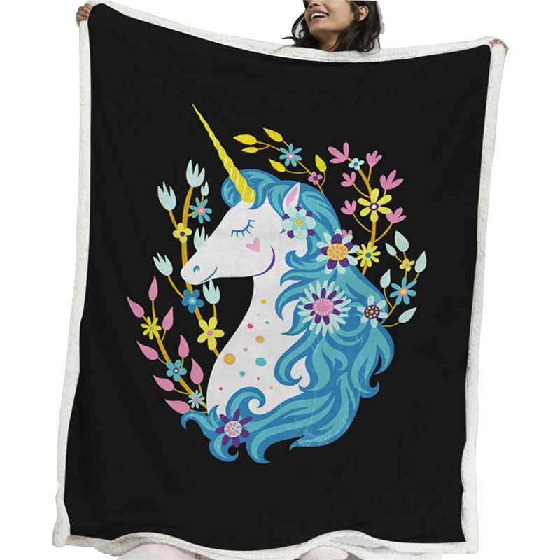 Double-Layer Geometric Pattern Airable Cover Square Blanket - All Sizes & Styles